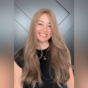 SOLD Madison Wig $850
Light Ash brown/blonde with some dimension Pre-loved